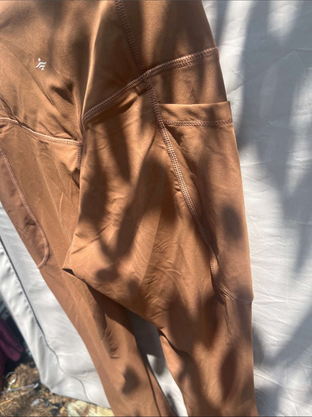 HALARA Brown High-Rise Flare Leggings - Picture 4 of 8
